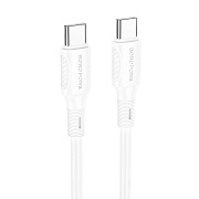 Кабель Type-C - Type-C Borofone BX80 PD 60W 100см 3A  (white)