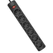 Сетевой фильтр Defender DFS151, ПВС 3*1,0 мм2 1.8м (black)
