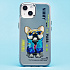 Чехол-накладка - PC092 для "Apple iPhone 13/iPhone 14" (собака) (transparent)