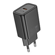 Адаптер Сетевой Hoco N62 Gentle PD Type-C 3A/30W (black)