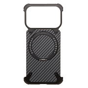 Чехол-накладка - SMZ09 Carbon SafeMag для "Apple iPhone 17 Pro" (black)