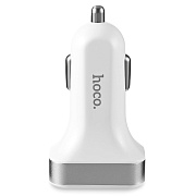 Адаптер Автомобильный Hoco Z3 2USB/5V/3.1A (white)