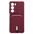 Чехол-накладка - SC304 с картхолдером для "Realme C71" (bordo) (241113)