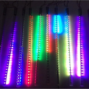 Светодиодная гирлянда Гирлянда уличная занавес СОСУЛЬКИ 50 см, 10 шт, 3 метра, радуга