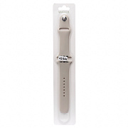 Ремешок - ApW Sport Band Apple Watch 42/44/45/49 mm силикон на кнопке (S) (stone)