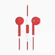 Проводные наушники с микрофоном вкладыши - MD827ZM Jack 3,5  (red)