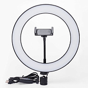 Кольцевая лампа - светодиодная, 26 см (black)