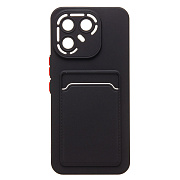 Чехол-накладка - SC337 с картхолдером для "Tecno Pova 7 Pro 5G" (black) (241466)