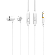 Проводные наушники с микрофоном внутриканальные Celebrat G4 Jack 3,5  (white)