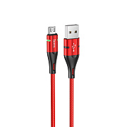 Кабель USB - micro USB Hoco U93 12W 120см 2,4A  (red)