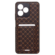 Чехол-накладка - SM022 c картхолдером для "Realme C53/C51/Note 50" (coffee)
