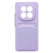 Чехол-накладка - SC337 с картхолдером для "Xiaomi Redmi Note 14 Pro+" (light violet) (237746)