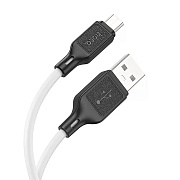 Кабель USB - micro USB Hoco X90 Cool 12W 100см 2,4A  (white)
