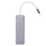 Хаб USB Type-C WiWU T4 5 in 1 (grey)