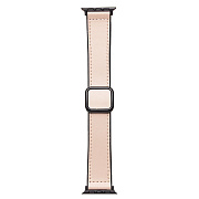 Ремешок - ApW38 Square buckle Apple Watch 42/44/45/49 mm экокожа (apricot)