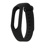 Ремешок - WB13 Xiaomi Mi Band 2 силикон на кнопке (регулируемый) (black)