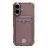 Чехол-накладка - SC276 c картхолдером для "Apple iPhone 16" (black)