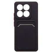 Чехол-накладка - SC337 с картхолдером для "Xiaomi 14T Pro" (black)