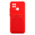 Чехол-накладка - SC315 с картхолдером для "Xiaomi Redmi 10C" (red)