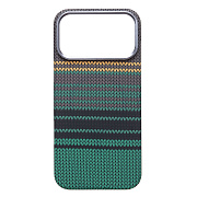 Чехол-накладка - MosBros (PC) для "Apple iPhone 17 Pro Max" (LF115) (тех. уп.) (black/green)