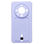 Чехол-накладка - SC304 с картхолдером для "Huawei Mate 60 Pro+" (light violet) 