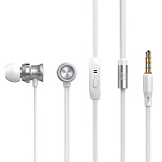 Проводные наушники с микрофоном внутриканальные Celebrat D7 Jack 3,5  (silver)
