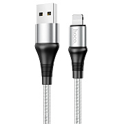 Кабель USB - Apple lightning Hoco X50 Excellent 12W 100см 2,4A  (gray)