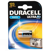 Батарейка 123A Duracell CR123A High Power (1-BL) (10/50)