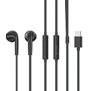 Проводные наушники с микрофоном вкладыши Celebrat G39 Type-C  (black)