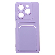Чехол-накладка - SC337 с картхолдером для "Infinix Smart 8 Pro" (light violet) (228813)