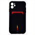 Чехол-накладка - SC304 с картхолдером для "Apple iPhone 11" (black) (208469)