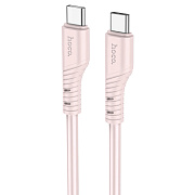 Кабель Type-C - Type-C Hoco X97 Crystal PD 60W 100см 3A  (light pink)