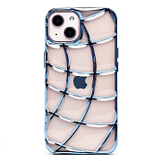 Чехол-накладка - SC340  для "Apple iPhone 13" (transparent/blue) (230401)