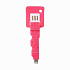 Кабель USB - Apple lightning Baseus 12W 10см 2,4A  (pink)