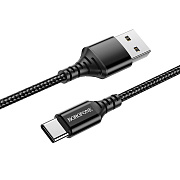 Кабель USB - Type-C Borofone BX54 Ultra bright  100см 2,4A  (black)