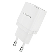 Адаптер Сетевой Borofone BA19A Nimble USB 1A/5W (white)