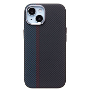 Чехол-накладка Luxo Creative PC для "Apple iPhone 15" (120) тех. уп.) (black/blue)