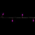 Светодиодная гирлянда IDSL-100L-10m-Pink (Нить/Внутренняя)