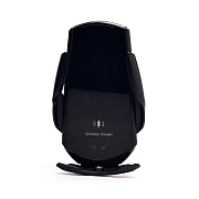 Держатель автомобильный - зажим+беспроводная зарядка Q3 (rep) в дефлектор (black)