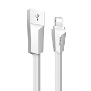 Кабель USB - Apple lightning Hoco X4 Zinc alloy rhombic  120см 2,4A  (white)