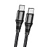 Кабель Type-C - Type-C Hoco X50 Excellent 100W 200см 5A  (black)