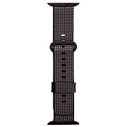 Ремешок - ApW Sport Apple Watch 38/40/41 mm плетеный нейлон на пряжке (black)