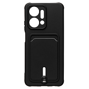 Чехол-накладка - SC304 с картхолдером для "Huawei Honor X7a" (black) (217940)