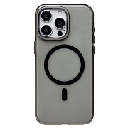 Чехол-накладка - SM039 SafeMag для "Apple iPhone 15 Pro Max" (black/transparent) (240535)