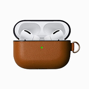 Чехол - Leather для кейса "Apple AirPods Pro" (brown) натур.кожа