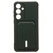 Чехол-накладка - SC304 с картхолдером для "Samsung Galaxy S24+" (dark green) (228144)