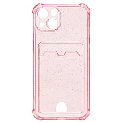 Чехол-накладка - SC300 с картхолдером для "Apple iPhone 13" (pink)