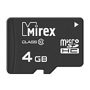 Карта флэш-памяти MicroSD  4 Гб Mirex без SD адаптера (class 4)