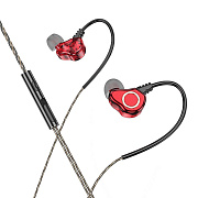 Проводные наушники с микрофоном внутриканальные Borofone BM88 Sea Jack 3,5  (red)