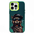 Чехол-накладка - PC094 для "Apple iPhone 15 Pro Max" (леопард) (transparent/black) (233850)
